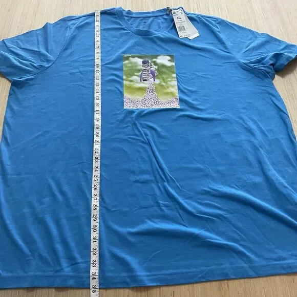 Adidas Mens T-Shirt Big Tall Boost Rocket Graphic Tee Pulse Blue 3XLT HK6760 New - Picture 3 of 10